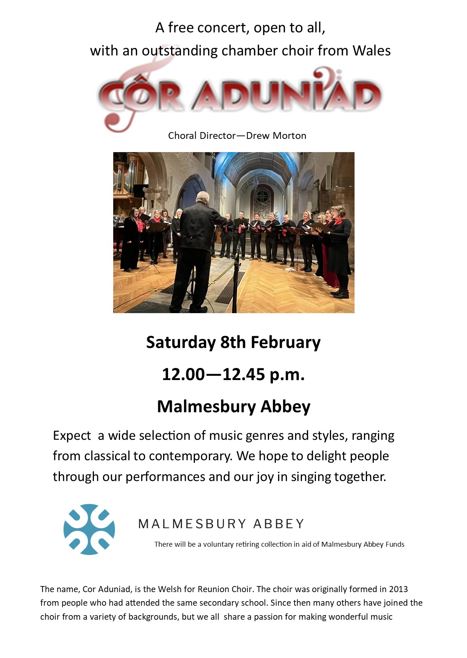 Free Concert - Cor Aduniad - Welsh Choir